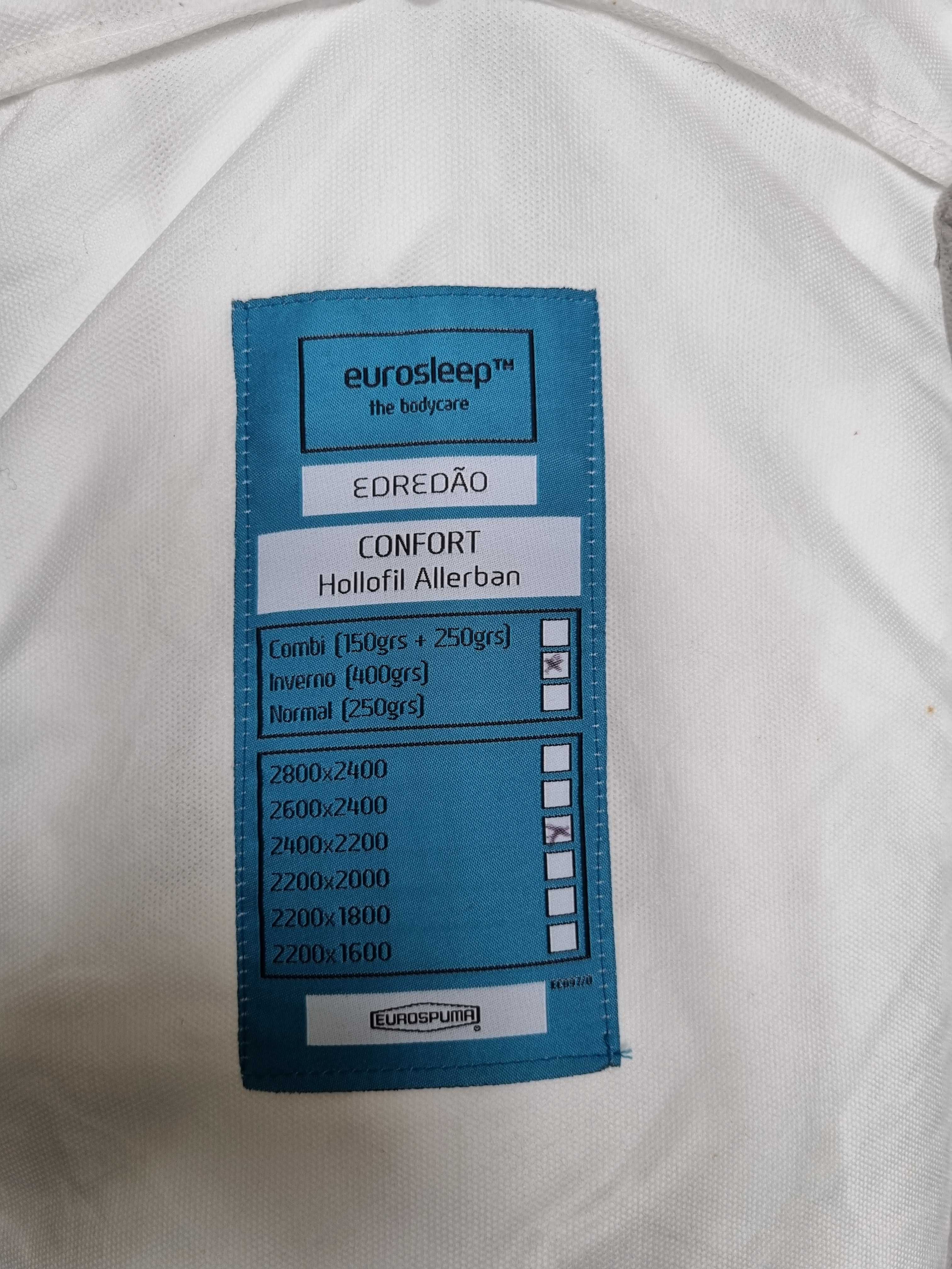 Edredão de inverno 400grs Confort Hollofil Alerban, EUROESPUMA.