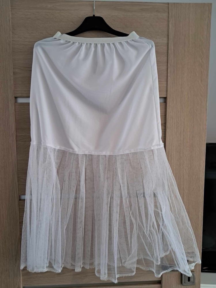 Biała sukienka alba komunijna zestaw komunijny + torebka