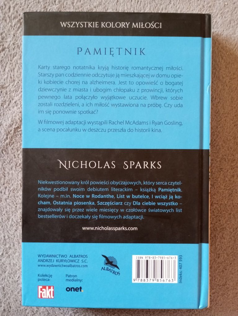 PAMIĘTNIK Nicholas Sparks
