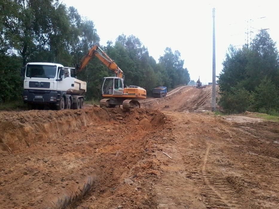 Roboty ziemne  koparki, mini Koparka, Wywrotki transport wyburzenia