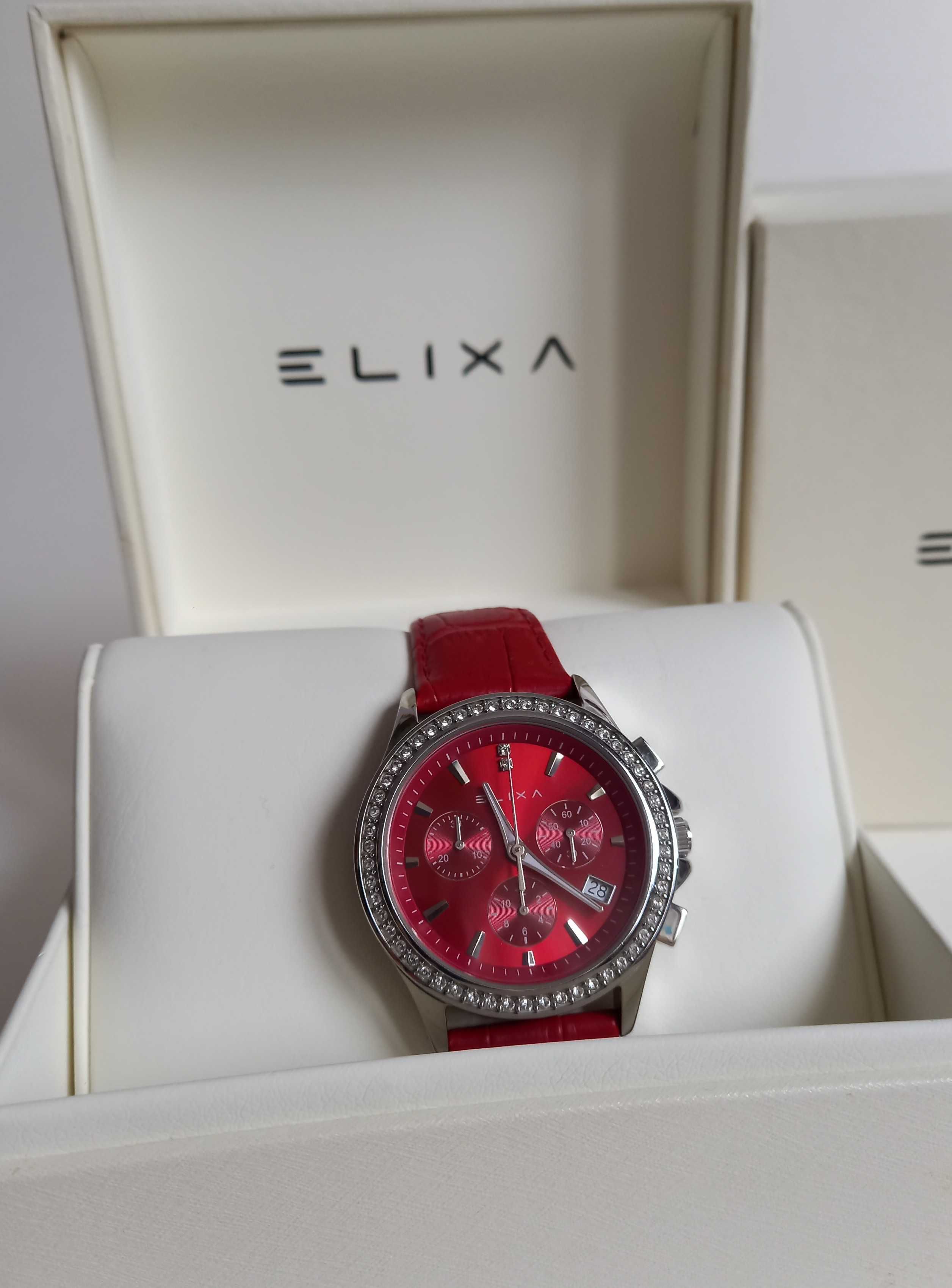 Zegarek damski Apart Elixa kolor czerwony