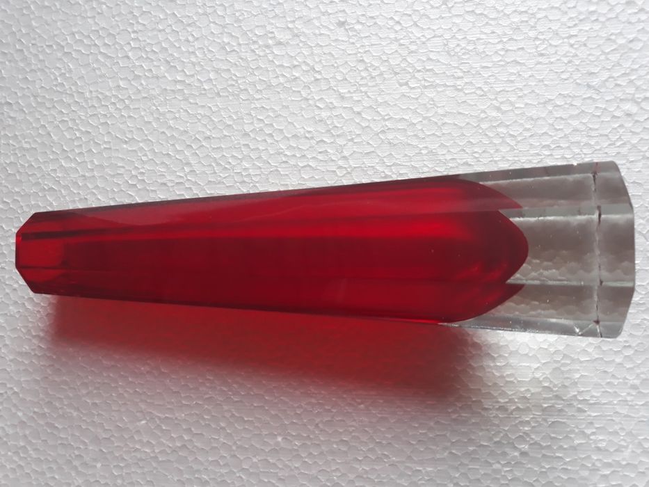 Wazon Murano Sommerso, szkło rubinowe