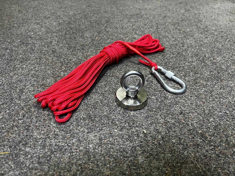 70кг Магніт + Мотузка | Потужний | Пошуковий | Неодимовий | LNM48-1