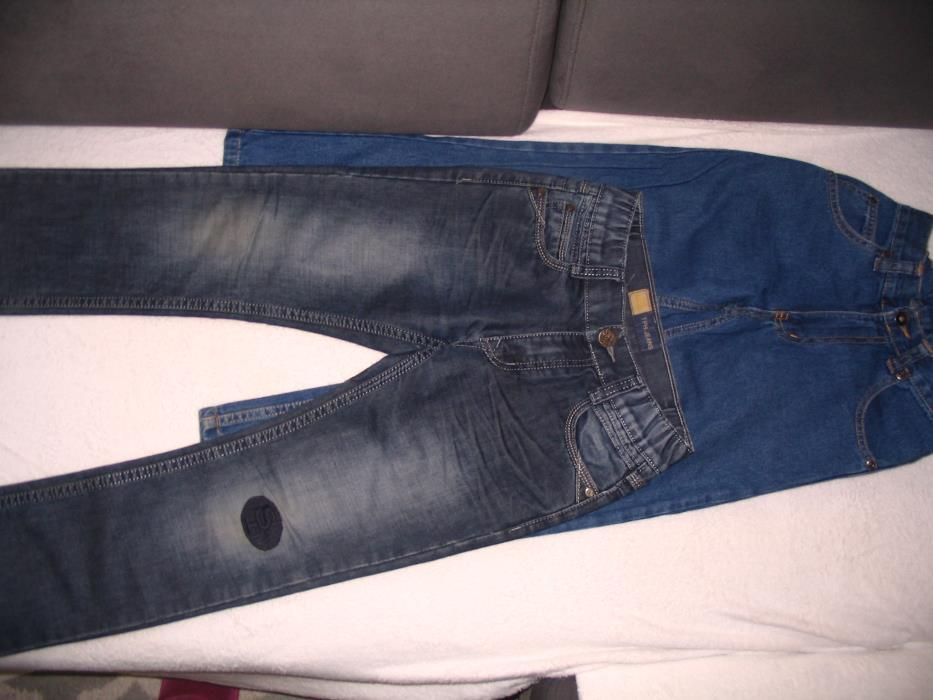 2 pary spodni jeans 134/140