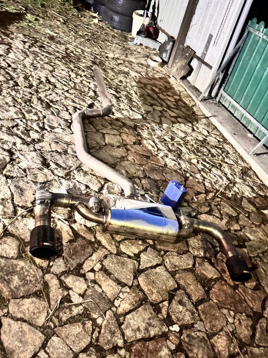 Linha de escape em inox de 70mm c/ sistema de panela com valvula