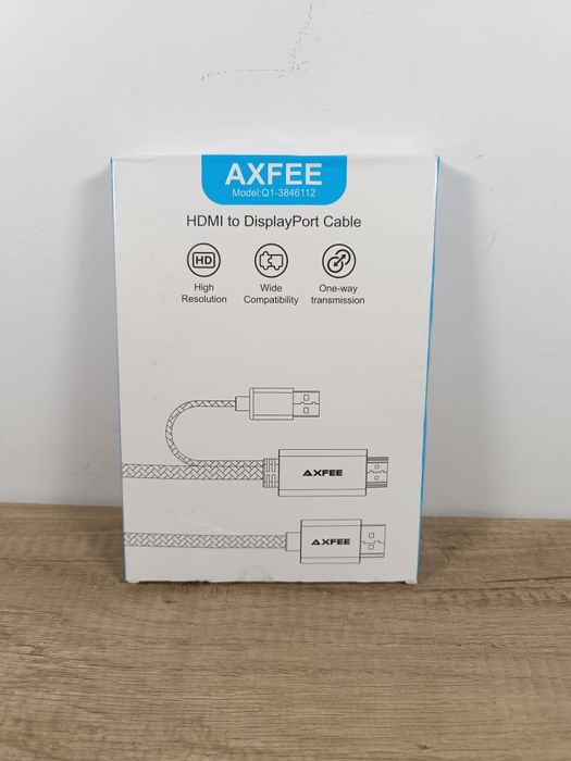 AXFEE Adapter HDMI na DisplayPort, 1,8 m 4K