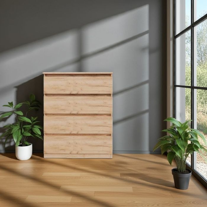 Комод високий, широкий в спальню, гардероб на 4 ящика 80х40х100см