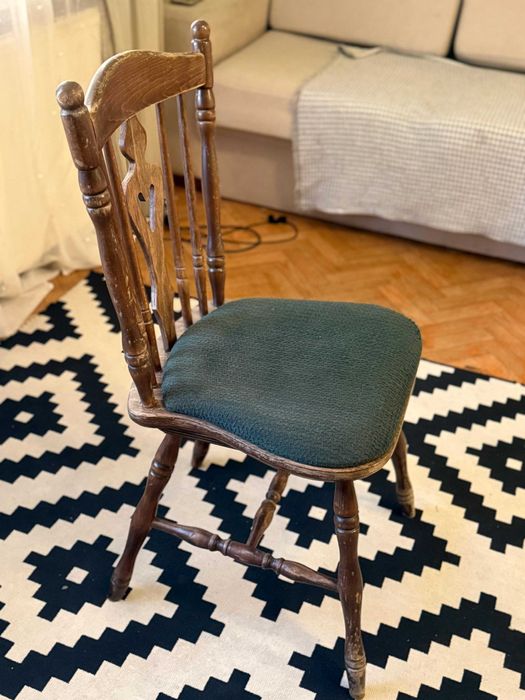 Rzadki drewniany krzesło vintage – w dobrym stanie