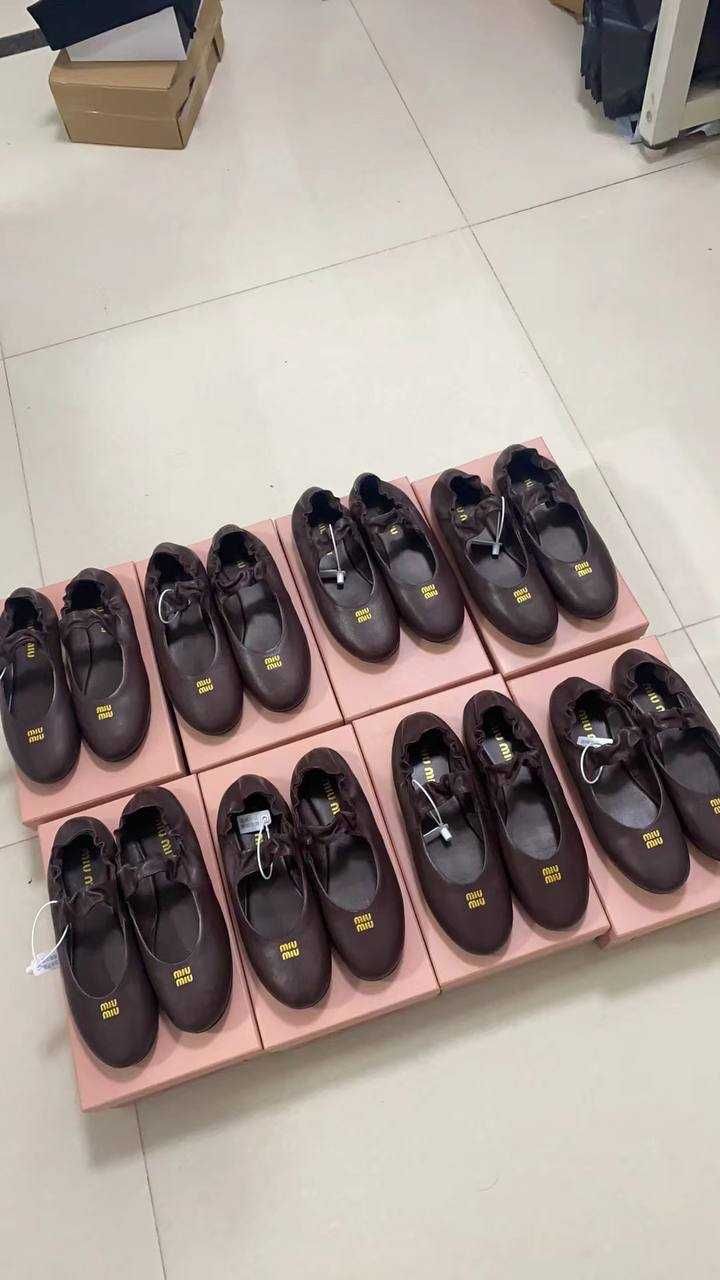 Wyprzedaż Luksusowe Balerinki Miu Miu! Skóra! Premium!OD RĘKI 36-41