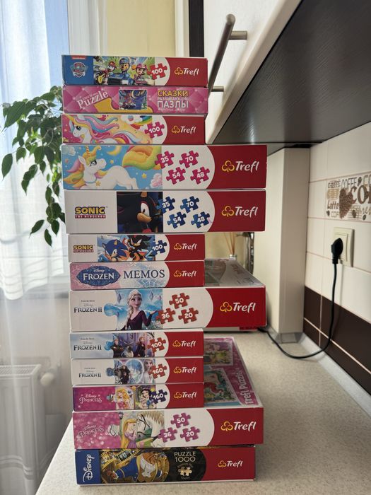 Пазли trefl Принцеси дісней,Крижане серце,ельза,єдинороги,сонік