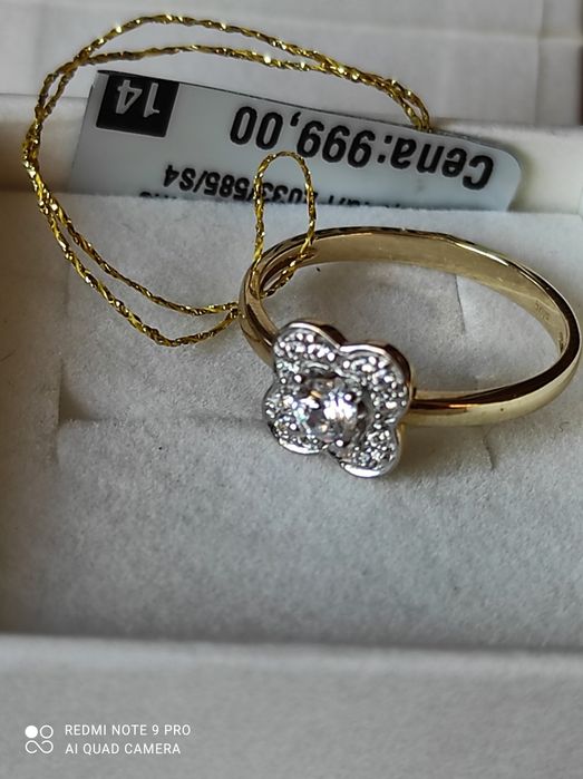 Złoty pierścionek 14k