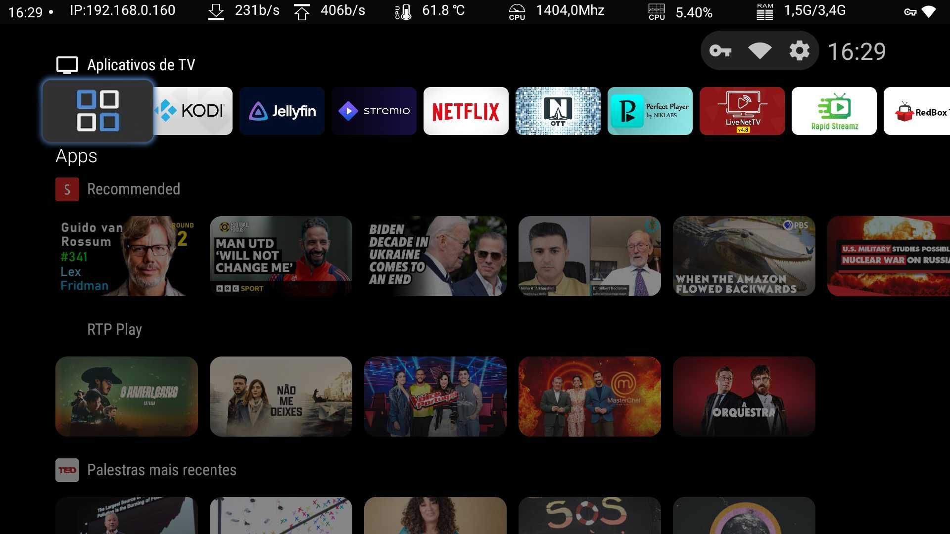 TVBox Android Tanix W2 (centenas de euros em software)