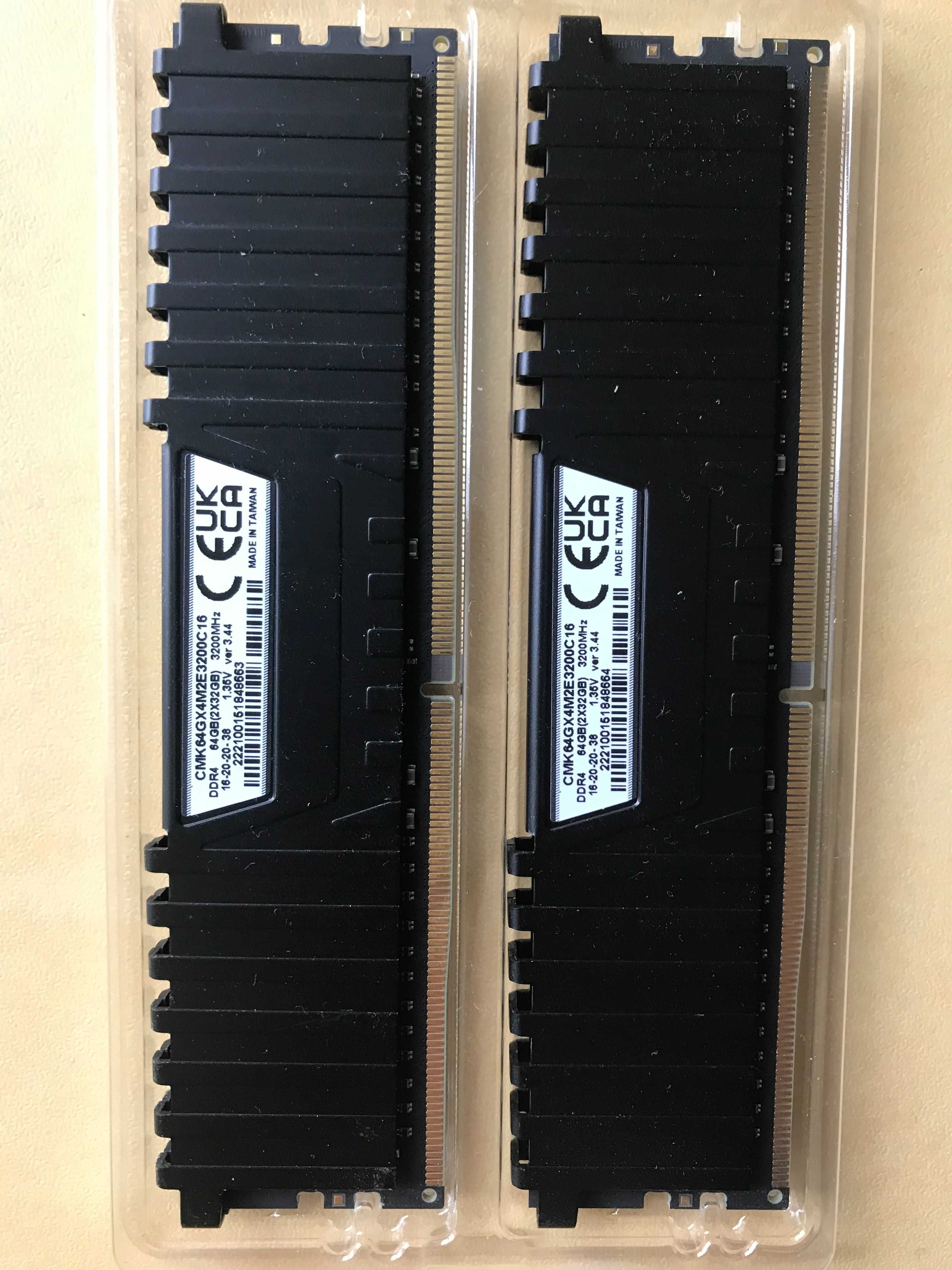 Пам'ять для пк Corsair 64 GB (2x32GB) DDR4 3200 MHz Vengeance LPX