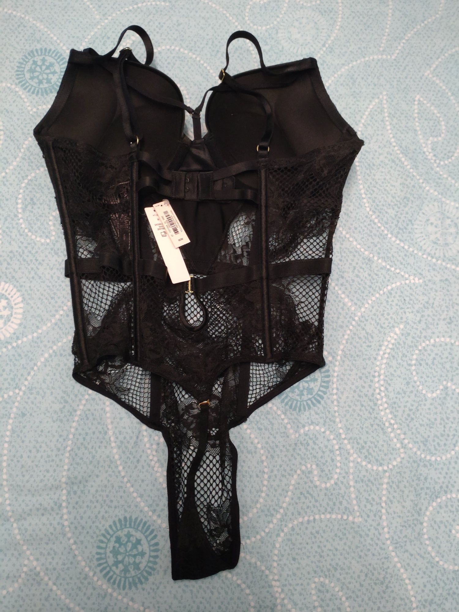 Body Victoria's Secret M stringi czarne