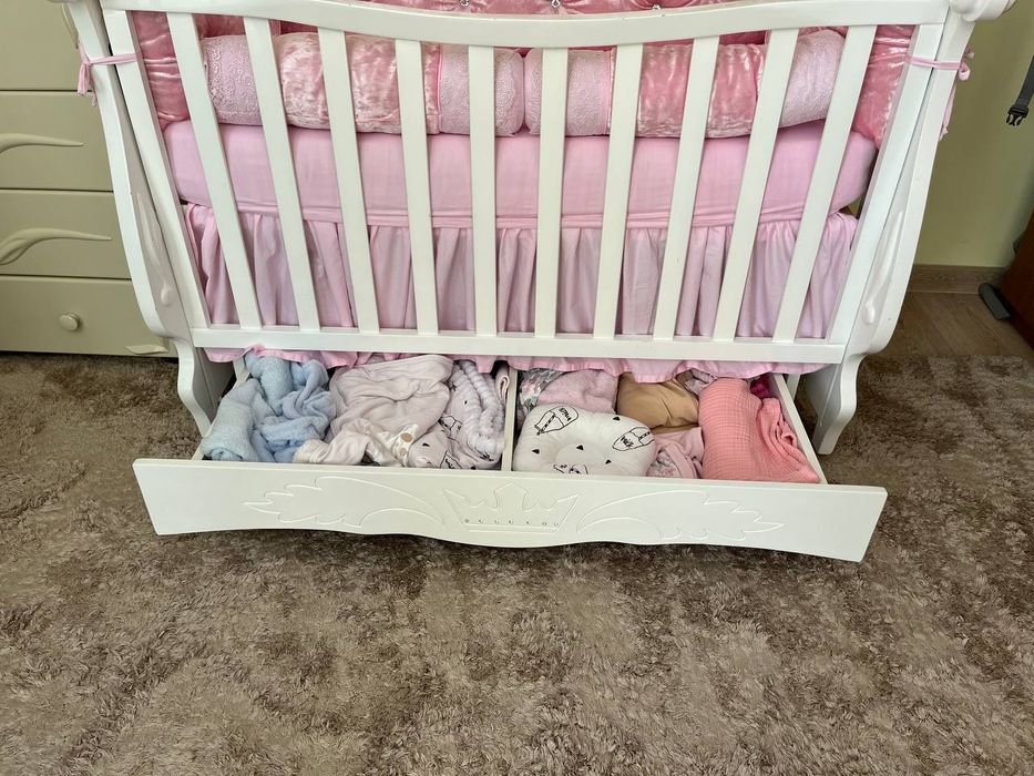 Ліжечко корона колисани плюс постіль ЦІНА ЗНИЖЕНА!