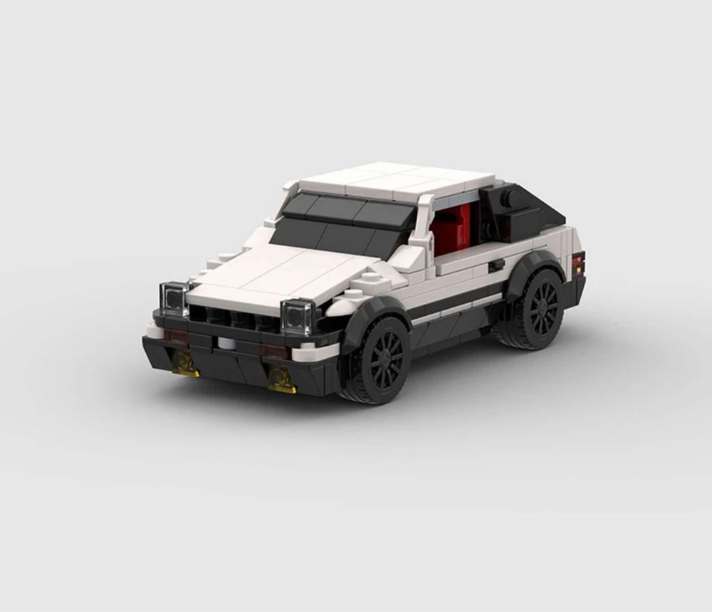 Auto autko samochód model z klocków na wzór LEGO Toyota Trueno AE86