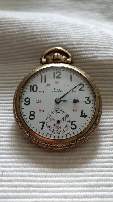 Stary zegarek kieszonkowy USA ELCO