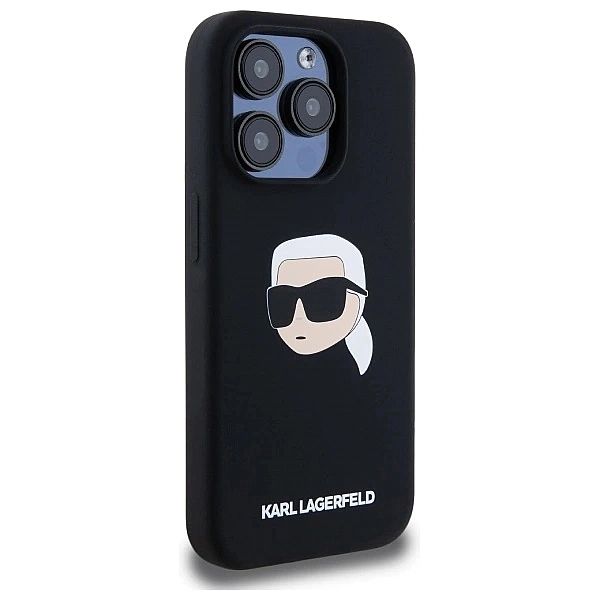 Etui Karl Lagerfeld Silicone Karl Head Print MagSafe na iPhone 15 Pro