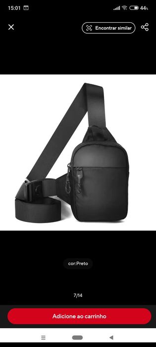 Bolsa de peito, para homem e mulher.