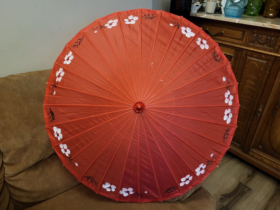 Japońska ręcznie malowana jedwabna parasolka
