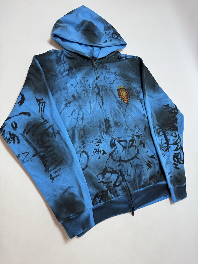 Зіп худі Balenciaga Graffiti Blue Skater Zip up S