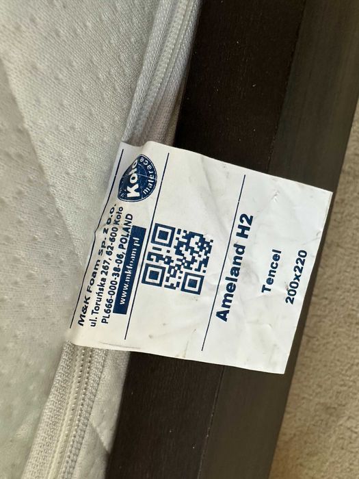 Łóżko drewniane bukowe LAOS lewitujące + materac + stelaż 200x220 WWA