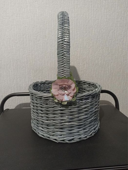Корзинка кошик пасхальний корзина с бумажной лозы