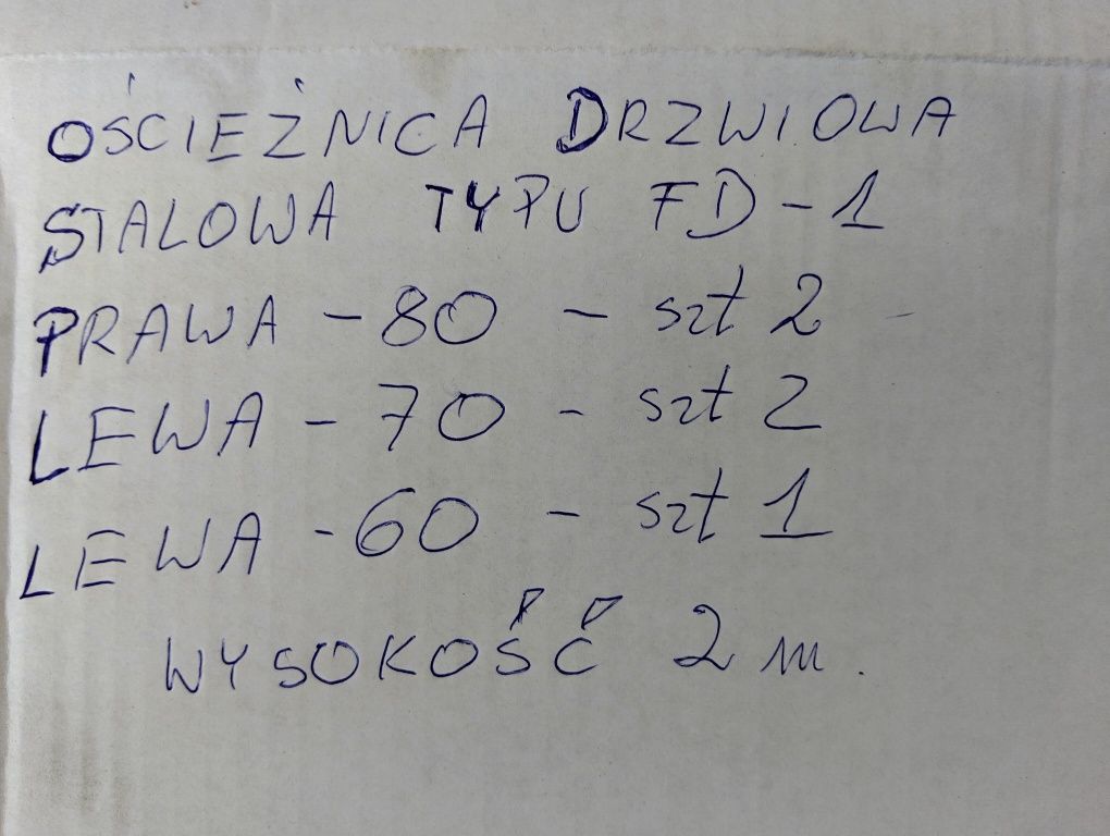 Ościeżnica futryna drzwi metal cena 3szt