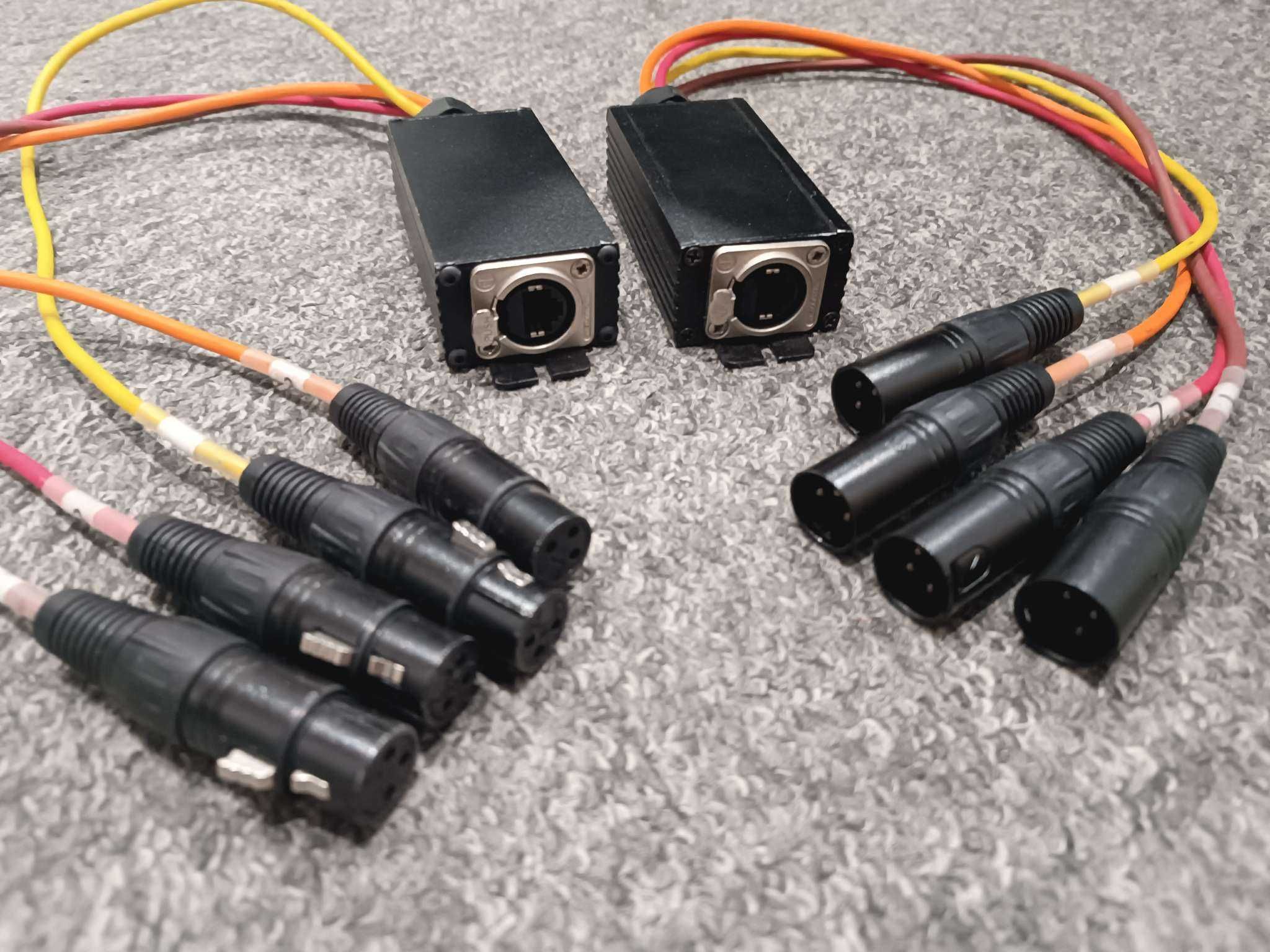 Splitter Ethercon Rj45 CatBox 4x XLR rozdzielacz na skrętkę AUDIO DMX