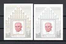 Znaczki Polska - 2 bloki złoty i srebrny  1979 rok Papież