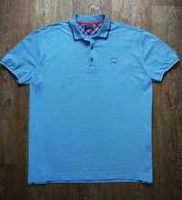 Голубое мужское поло футболка свитшот худи Paul Shark размер XXL