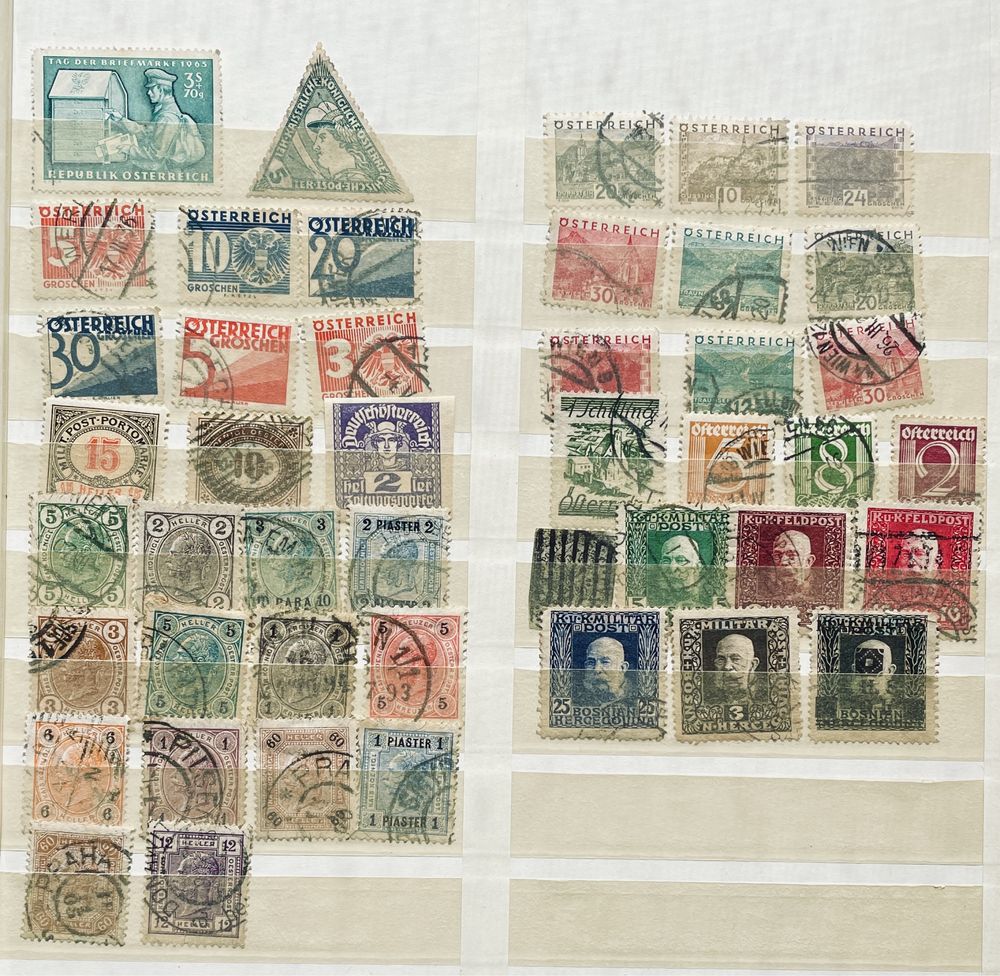 Подборка старинных марок Австрии