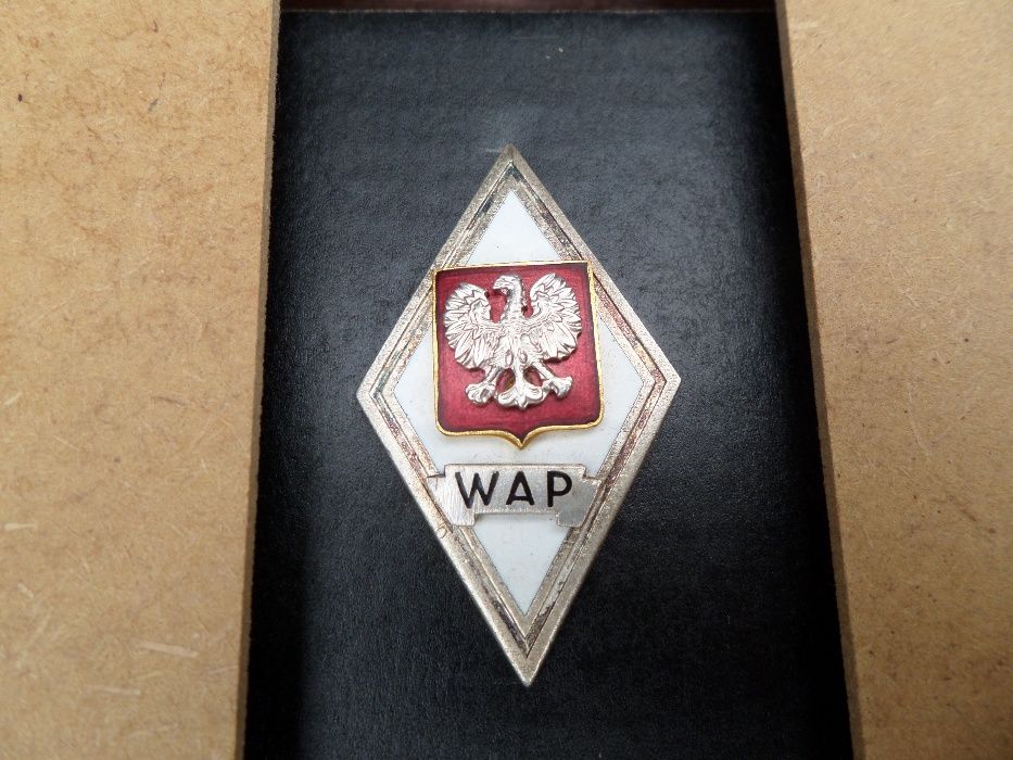 Odznaka WAP / Wojskowa Akademia Polityczna - oryginał PRL