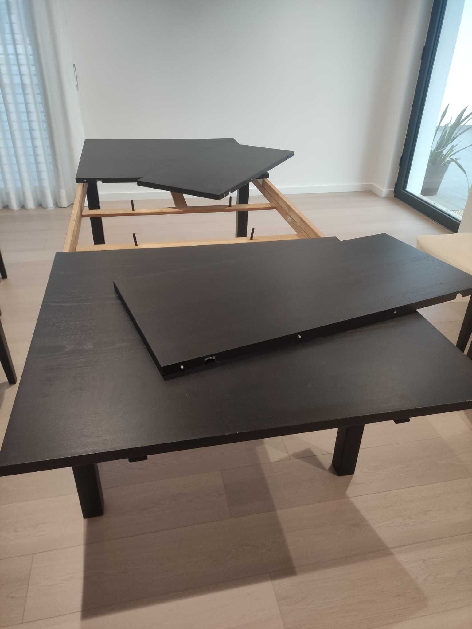 Mesa de Jantar IKEA BJURSTA extensível castanho-preto