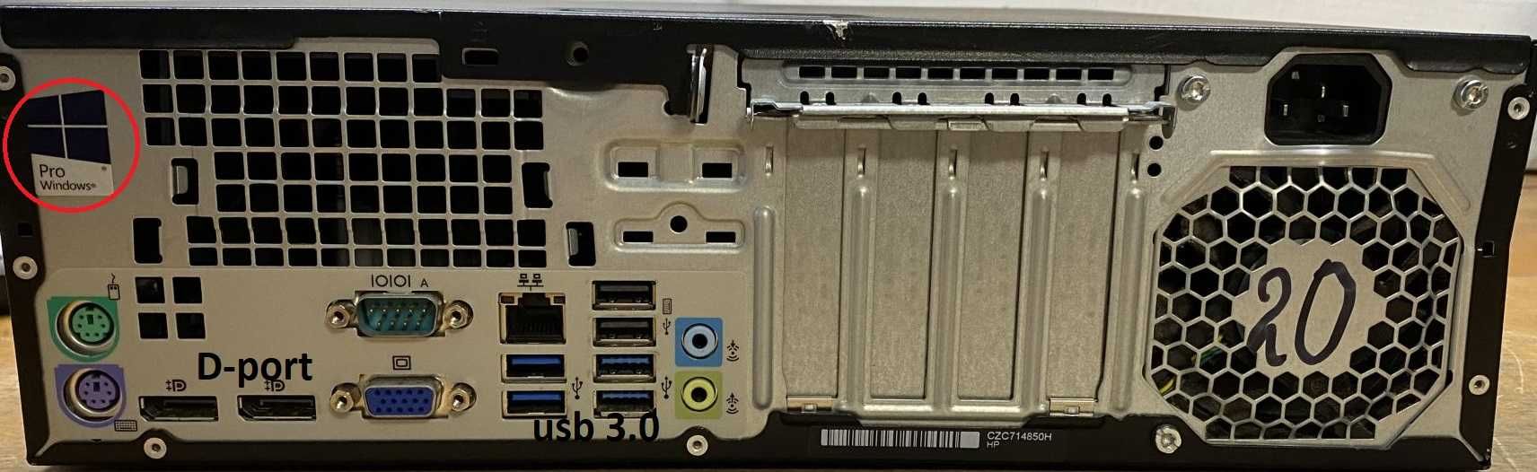 фірмовий HP для ігор і бізнесу- intel i5-6500\ 4 ядра \8 ddr4\ динамік