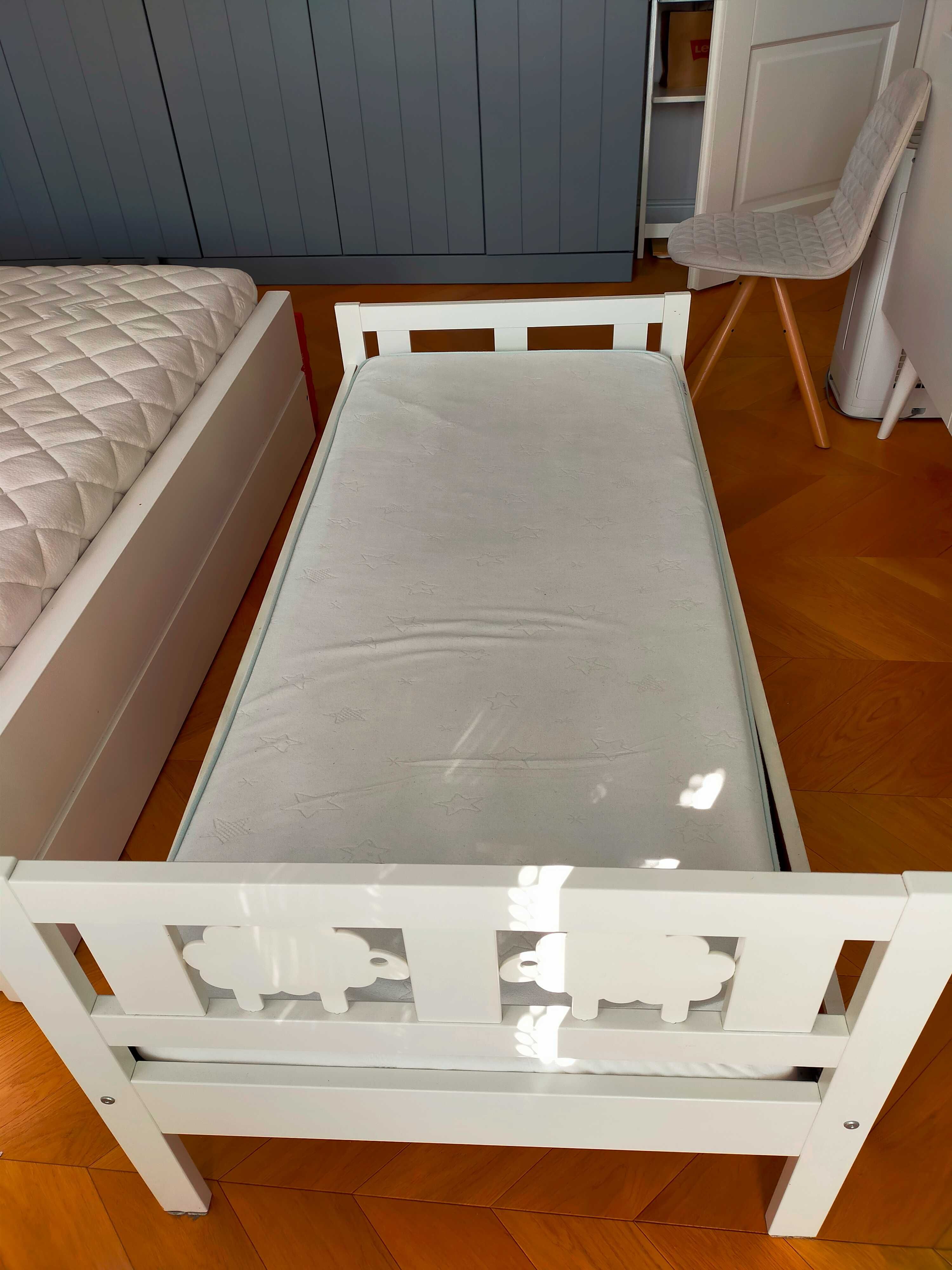 Łóżko Kritter Ikea 70x160 +materac UNDERLING + barierka vikare