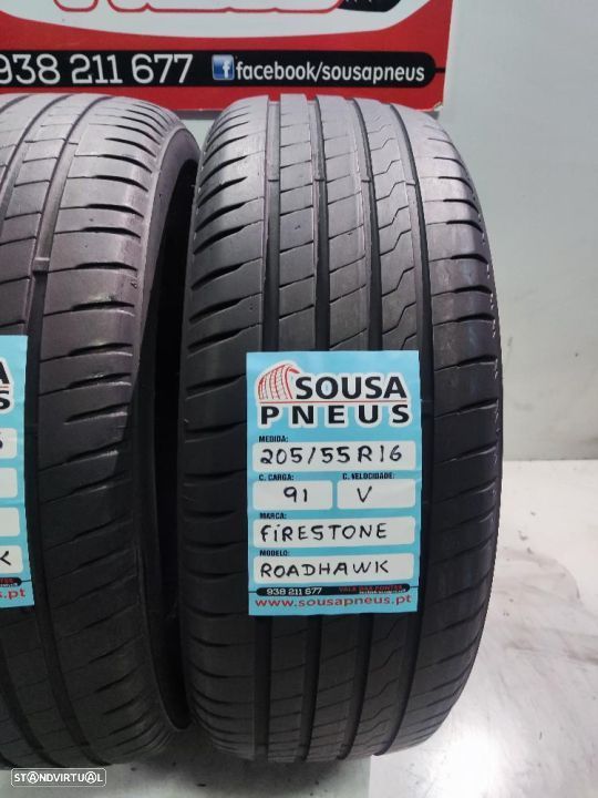 2 pneus 85 euros 205-55r16 firestone - oferta dos portes