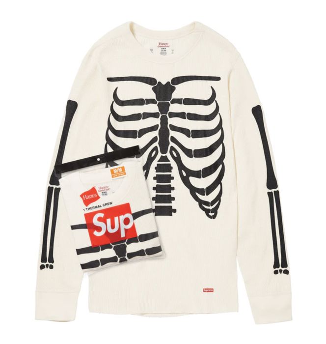 Кофта Термо Supreme Hanes Thermal Crew White Оригинал Лонгслив Суприм