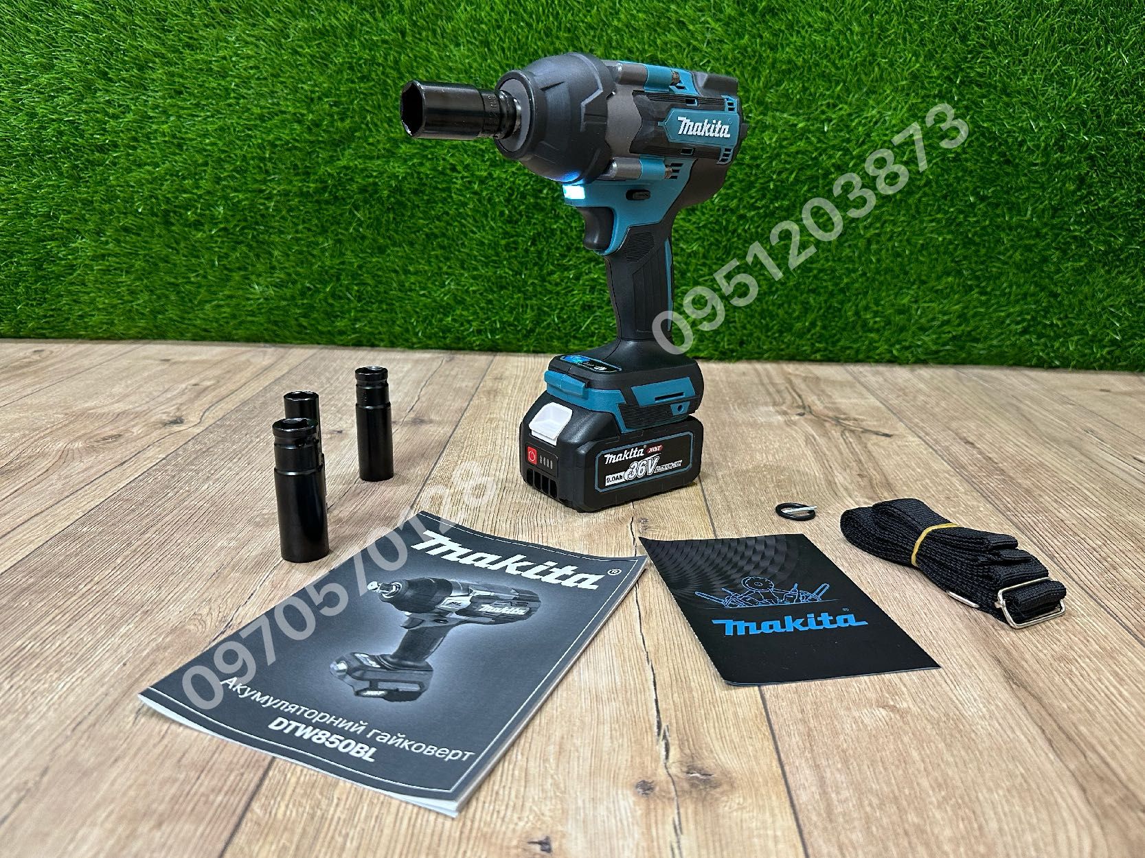 Makita 3в1 Набор Болгарка DGA504 Шуруповерт DHP485 Гайковерт DTW850BL