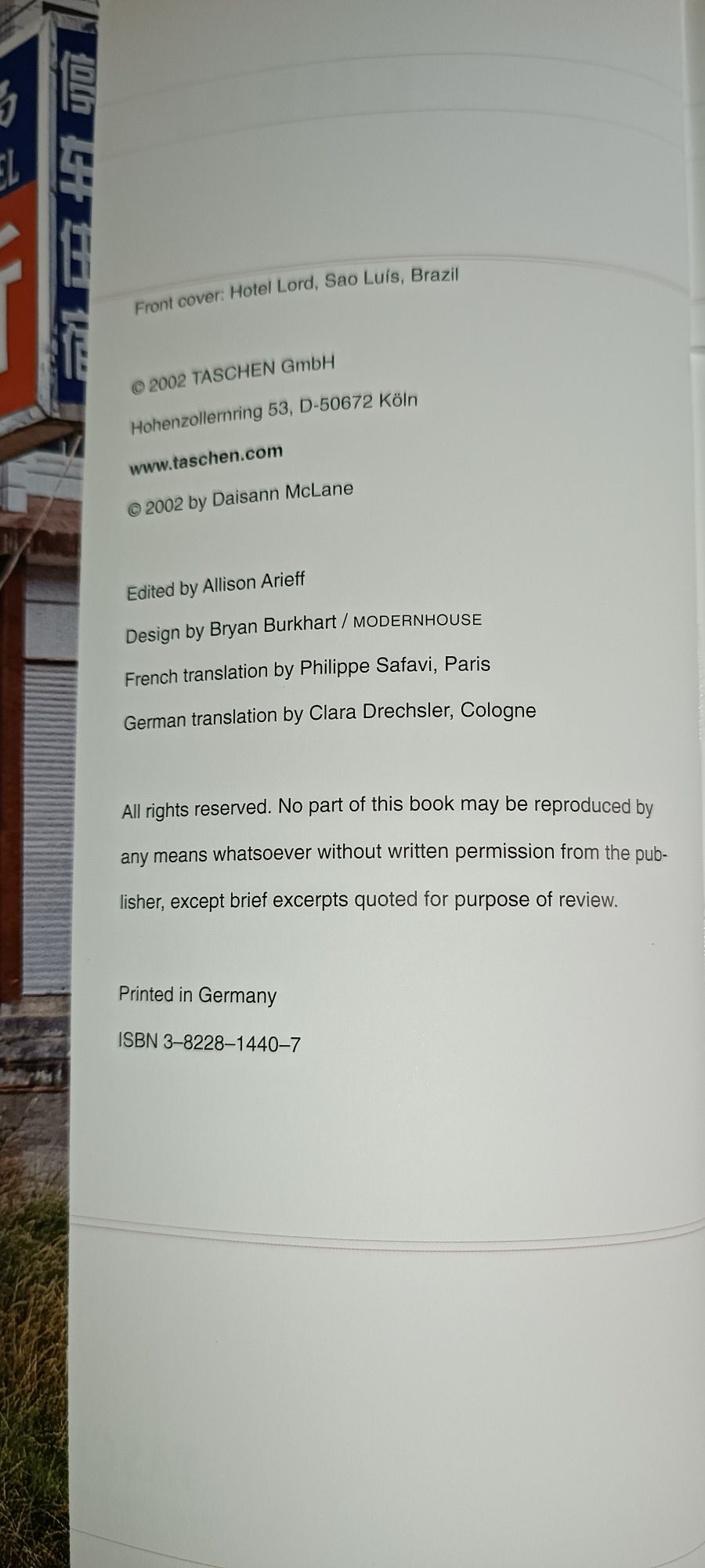 antigo livro da taschen Cheap Hotels by Daisann McLane
