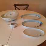 Serviço porcelana SPAL - 3 travessas, terrina sopa e molheira