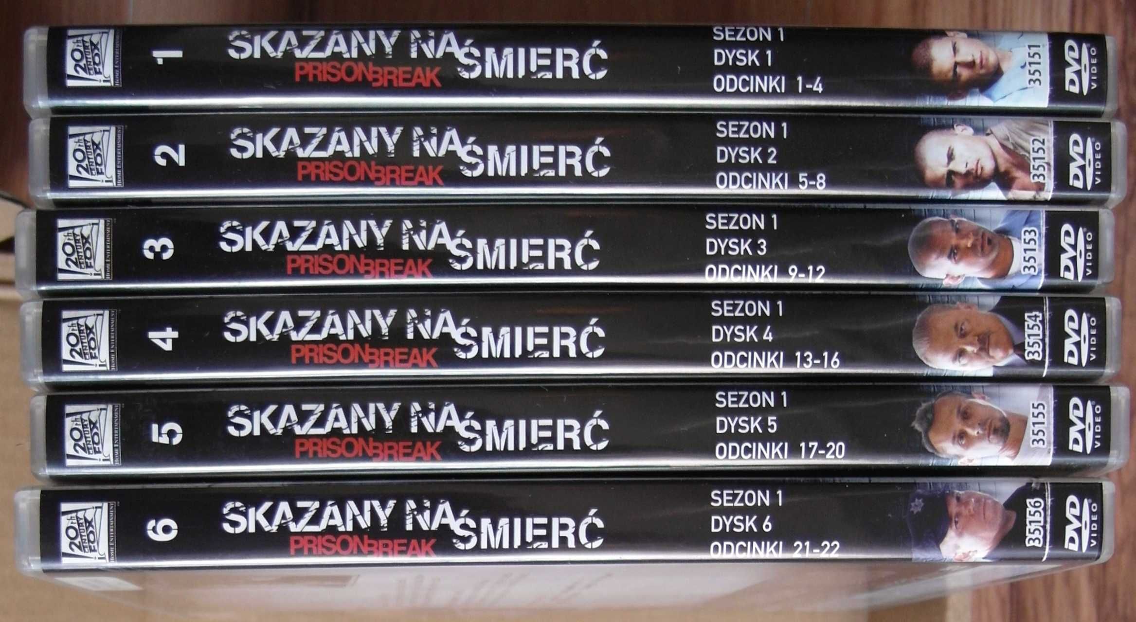 6 DVD ~ Skazany na śmierć ~ sezon 1 PL ~ Wrocław lub wysyłka BEZ OLX