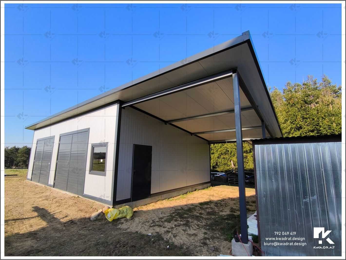 Hala 200m2 Płyta Obornicka Warstwowa PIR 10cm +projekt