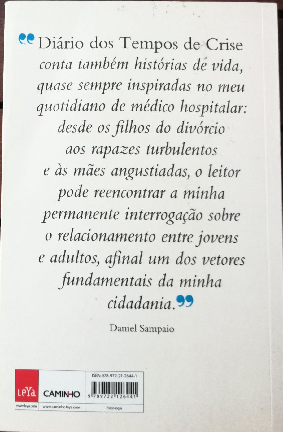 Livro "Diário dos Tempos de Crise", Daniel Sampaio