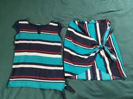 Orsay super komplet na lato turkus spódnica i bluzka rozmiar 34 XS