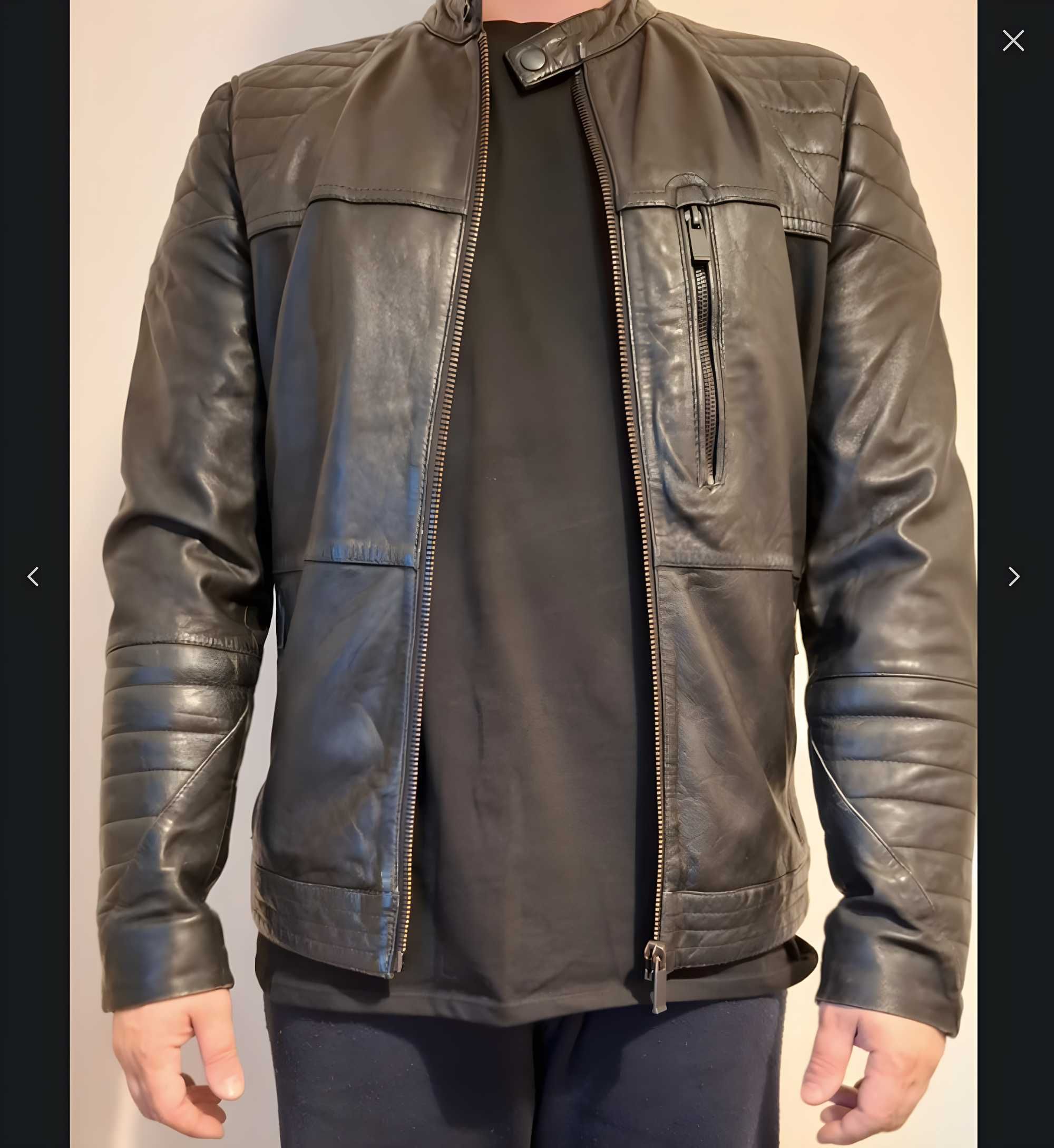 Casaco masculino de couro