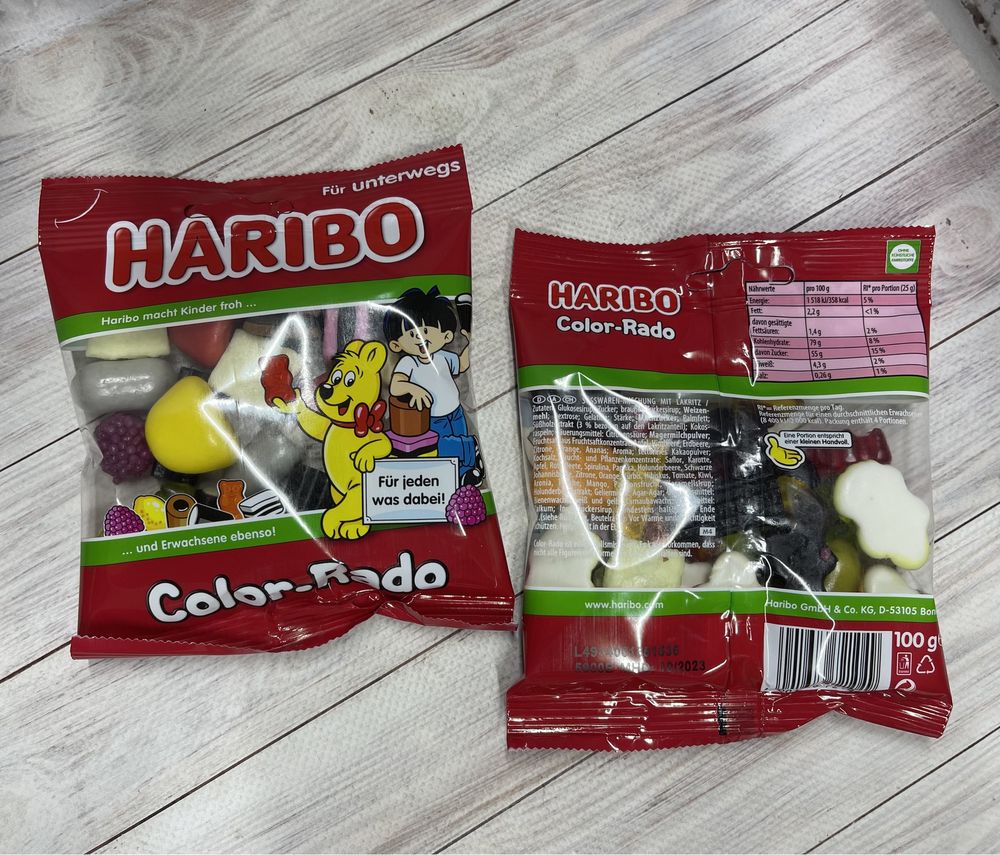 Фруктові желейки харібо. Haribo 100 грам