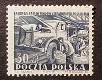 1953 Polska, znaczek Fabryka Samochodów Ciężarowych (Fischer 655)