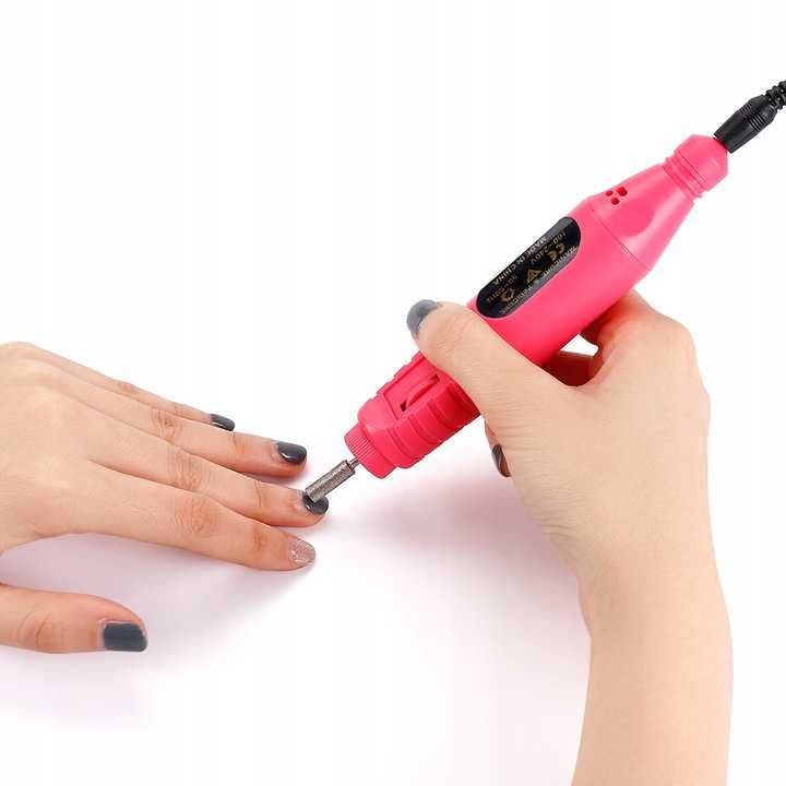 Frezarka do Paznokci Manicure i Pedicure + Frezy + Kapturki