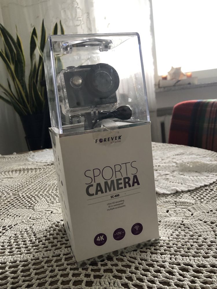 Kamera sportowa 4K wodoodporta plus wszystkie akcesoria nowa okazja